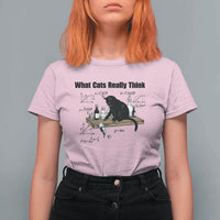 Funny Physics Cat Meme T Shirt For Women What Cats Really Think