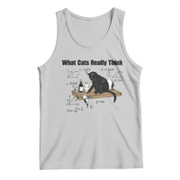 Funny Physics Cat Meme Tank Top What Cats Really Think