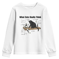 Funny Physics Cat Meme Youth Sweatshirt What Cats Really Think