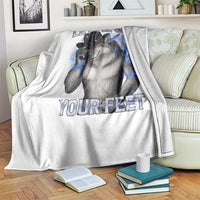 Funny Alpha Wolf Ironic Meme Throw Blanket Let Me See Your Feet
