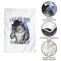 Funny Alpha Wolf Ironic Meme Garden Flag Let Me See Your Feet