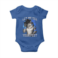 Funny Alpha Wolf Ironic Meme Baby Onesie Let Me See Your Feet