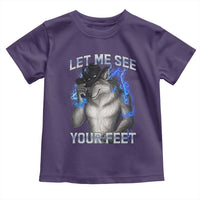Funny Alpha Wolf Ironic Meme Toddler T Shirt Let Me See Your Feet