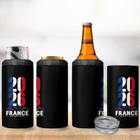 Vintage France Soccer Fan 4 in 1 Can Cooler Tumbler French Football Pride 2026