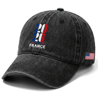 Vintage France Soccer Fan Washed Cotton Baseball Cap French Football Pride 2026