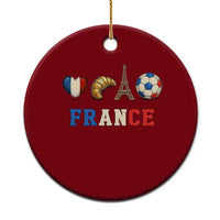 French Football Fan Ceramic Ornament France Soccer Game Day Gift