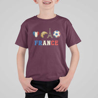 French Football Fan T Shirt For Kid France Soccer Game Day Gift