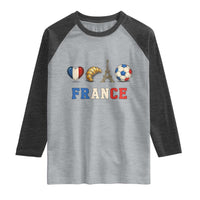French Football Fan Raglan Shirt France Soccer Game Day Gift