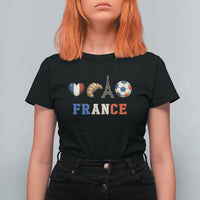 French Football Fan T Shirt For Women France Soccer Game Day Gift