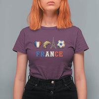 French Football Fan T Shirt For Women France Soccer Game Day Gift