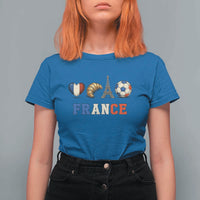 French Football Fan T Shirt For Women France Soccer Game Day Gift