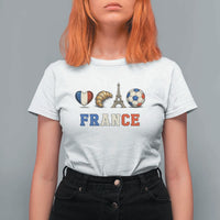 French Football Fan T Shirt For Women France Soccer Game Day Gift