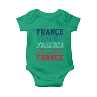 France Pride French Flag Patriotic Supporter Baby Onesie