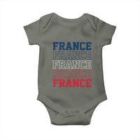 France Pride French Flag Patriotic Supporter Baby Onesie