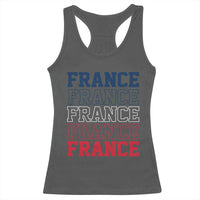 France Pride French Flag Patriotic Supporter Racerback Tank Top