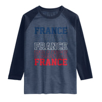 France Pride French Flag Patriotic Supporter Raglan Shirt