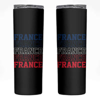 France Pride French Flag Patriotic Supporter Skinny Tumbler