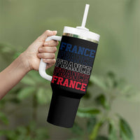 France Pride French Flag Patriotic Supporter Tumbler With Handle