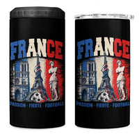 France Soccer Fan Passion 4 in 1 Can Cooler Tumbler Fierté Football French Supporter Gift