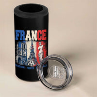 France Soccer Fan Passion 4 in 1 Can Cooler Tumbler Fierté Football French Supporter Gift
