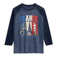 France Soccer Fan Passion Raglan Shirt Fierté Football French Supporter Gift