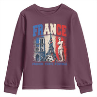 France Soccer Fan Passion Youth Sweatshirt Fierté Football French Supporter Gift