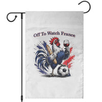 Funny French Rooster Soccer Fan Garden Flag Off To Watch France