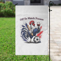Funny French Rooster Soccer Fan Garden Flag Off To Watch France