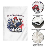 Funny French Rooster Soccer Fan Garden Flag Off To Watch France