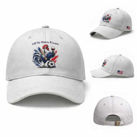 Funny French Rooster Soccer Fan Baseball Cap Off To Watch France