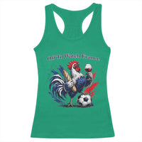 Funny French Rooster Soccer Fan Racerback Tank Top Off To Watch France