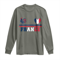 Patriotic France Soccer Fan Long Sleeve Shirt Fierté Football Française