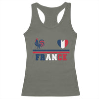 Patriotic France Soccer Fan Racerback Tank Top Fierté Football Française