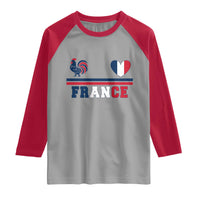 Patriotic France Soccer Fan Raglan Shirt Fierté Football Française