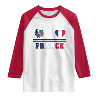 Patriotic France Soccer Fan Raglan Shirt Fierté Football Française