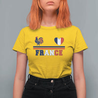 Patriotic France Soccer Fan T Shirt For Women Fierté Football Française