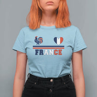Patriotic France Soccer Fan T Shirt For Women Fierté Football Française