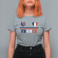 Patriotic France Soccer Fan T Shirt For Women Fierté Football Française