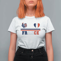 Patriotic France Soccer Fan T Shirt For Women Fierté Football Française