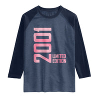 Vintage 25th Birthday Limited Edition 2001 Gift Raglan Shirt