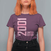Vintage 25th Birthday Limited Edition 2001 Gift T Shirt For Women