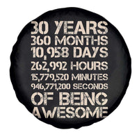 Vintage 30th Birthday Gift Spare Tire Cover 30 Years Of Being Awesome