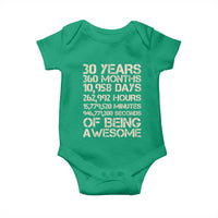 Vintage 30th Birthday Gift Baby Onesie 30 Years Of Being Awesome