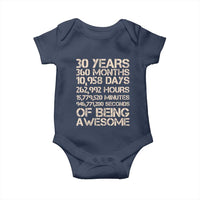 Vintage 30th Birthday Gift Baby Onesie 30 Years Of Being Awesome
