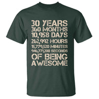 Vintage 30th Birthday Gift T Shirt 30 Years Of Being Awesome