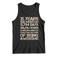 Vintage 35th Birthday Gift Tank Top 35 Years Of Being Awesome