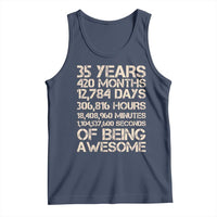 Vintage 35th Birthday Gift Tank Top 35 Years Of Being Awesome