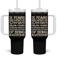 Vintage 35th Birthday Gift Tumbler With Handle 35 Years Of Being Awesome