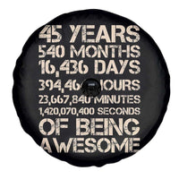 Vintage 45th Birthday Gift Spare Tire Cover 45 Years Of Being Awesome