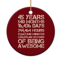 Vintage 45th Birthday Gift Ceramic Ornament 45 Years Of Being Awesome